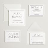 "Quiet Luxury" - Letterpress Multi-Event RSVP Cards in Clove by Oscar and Emma - Karly Depew - Invitation Suite