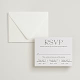 "Quiet Luxury" - Letterpress Multi-Event RSVP Cards in Coffee by Oscar and Emma - Karly Depew - Invitation with Envelope