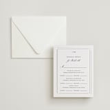 "Clarion" - Letterpress Multi-Event RSVP Cards in Gravel by Jelena Vuletic - Invitation with Envelope
