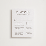 "Willow" - Letterpress Multi-Event RSVP Cards in Coffee by Snow and Ivy - Front