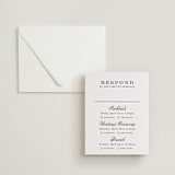 "Proper" - Letterpress Multi-Event RSVP Cards in Soft Black by Carolyn MacLaren - Invitation with Envelope
