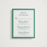 "Fresh Classic" - Letterpress Multi-Event RSVP Cards in Cucumber by letterfix - Front