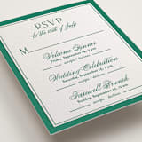 "Fresh Classic" - Letterpress Multi-Event RSVP Cards in Cucumber by letterfix - Detail