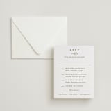"Garden Script" - Letterpress Multi-Event RSVP Cards in Pistachio by Katherine Moynagh - Invitation with Envelope