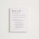 "Kismet" - Letterpress Multi-Event RSVP Cards in Soft Black by Alston Foster - Front