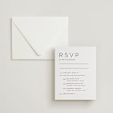 "Kismet" - Letterpress Multi-Event RSVP Cards in Soft Black by Alston Foster - Invitation with Envelope
