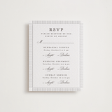 "Heirloom" - Letterpress Multi-Event RSVP Cards in Graphite by Creo Study - Front