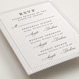 "Heirloom" - Letterpress Multi-Event RSVP Cards in Graphite by Creo Study - Detail