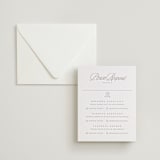 "Shell Border" - Letterpress Multi-Event RSVP Cards in Dove Grey by Vera Lim - Invitation with Envelope