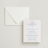 "Palm Tree" - Letterpress Multi-Event RSVP Cards in Sapphire by Kaydi Bishop - Invitation with Envelope