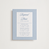 "Catamaran" - Letterpress Multi-Event RSVP Cards in Provincial Blue by Morgan Kendall - Front