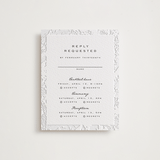 "Subtle Marble" - Letterpress Multi-Event RSVP Cards in Soft Black by Erin L. Wilson - Front