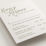 "Marshland" - Letterpress Multi-Event RSVP Cards in Pistachio by Oscar and Emma - Karly Depew - Detail