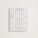 "Striped" - Letterpress Multi-Event RSVP Cards in Soft Black by Baumbirdy - Front
