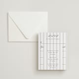 "Striped" - Letterpress Multi-Event RSVP Cards in Soft Black by Baumbirdy - Invitation with Envelope