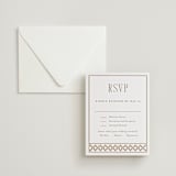 "Parker" - Letterpress Multi-Event RSVP Cards in Matte Gold by Angela Garrick - Invitation with Envelope