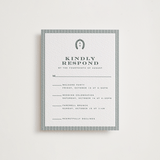 "The Ranch" - Letterpress Multi-Event RSVP Cards in Stone by Jenna Holcomb - Front