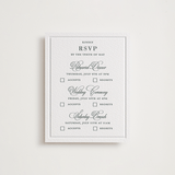 "Evergreen" - Letterpress Multi-Event RSVP Cards in Stone by Teju Reval - Front