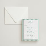"Lakeview" - Letterpress Multi-Event RSVP Cards in Shamrock by Claudia Orengo - Invitation with Envelope