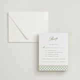"Garden Trellis" - Letterpress Multi-Event RSVP Cards in Pear by Angela Garrick - Invitation with Envelope