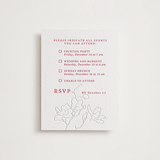 "simply happy" - Letterpress Multi-Event RSVP Cards in Scarlet by Deborah Chou - Front