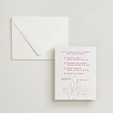 "simply happy" - Letterpress Multi-Event RSVP Cards in Scarlet by Deborah Chou - Invitation with Envelope