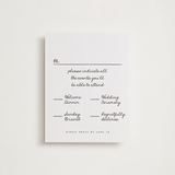 "Lover's Lantern" - Letterpress Multi-Event RSVP Cards in Soft Black by Blustery August - Front
