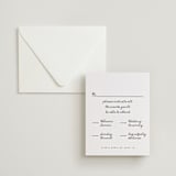 "Lover's Lantern" - Letterpress Multi-Event RSVP Cards in Soft Black by Blustery August - Invitation with Envelope