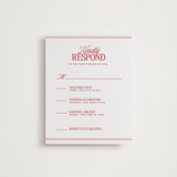 "Vermilion" - Letterpress Multi-Event RSVP Cards in Scarlet by Jenna Holcomb - Front