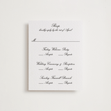 "Cornelia" - Letterpress Multi-Event RSVP Cards in Soft Black by Megan Davis - Front