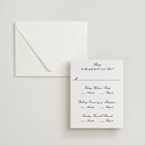 "Cornelia" - Letterpress Multi-Event RSVP Cards in Soft Black by Megan Davis - Invitation with Envelope