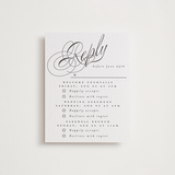 "Forever" - Letterpress Multi-Event RSVP Cards in Soft Black by Hudson meet Rose - Front