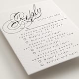 "Forever" - Letterpress Multi-Event RSVP Cards in Soft Black by Hudson meet Rose - Detail