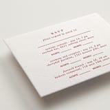 "Classic Cherries" - Letterpress Multi-Event RSVP Cards in Scarlet by Charter Oaks Creative - Detail