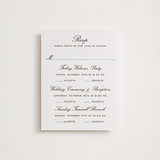 "Aperitif" - Letterpress Multi-Event RSVP Cards in Sky Blue by Megan Davis - Front
