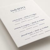 "bluebell dinner" - Letterpress Multi-Event RSVP Cards in Lapis by Bramble Studio - Detail