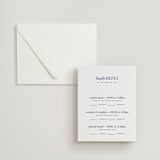 "bluebell dinner" - Letterpress Multi-Event RSVP Cards in Lapis by Bramble Studio - Invitation with Envelope