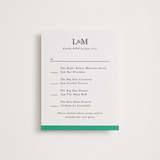 "Classic Initials" - Letterpress Multi-Event RSVP Cards in Soft Black by mo kelley - Front