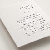 "Floral Cascade" - Letterpress Multi-Event RSVP Cards in Soft Black by Pixel and Hank - Detail