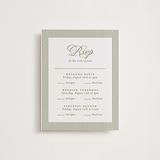 "museo" - Letterpress Multi-Event RSVP Cards in Olive by Ellen Schlegelmilch - Front