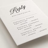 "Tux" - Letterpress Multi-Event RSVP Cards in Soft Black by Nicole Walsh - Detail