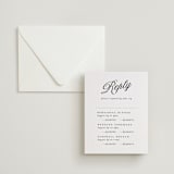 "Tux" - Letterpress Multi-Event RSVP Cards in Soft Black by Nicole Walsh - Invitation with Envelope