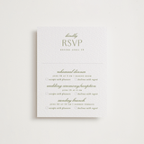 "Chantilly" - Letterpress Multi-Event RSVP Cards in Pistachio by Erica Krystek - Front