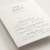 "Chantilly" - Letterpress Multi-Event RSVP Cards in Pistachio by Erica Krystek - Detail