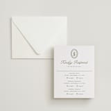 "Court" - Letterpress Multi-Event RSVP Cards in Artichoke by Kate Ahn - Invitation with Envelope
