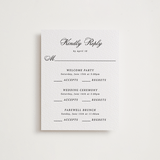 "Chic Union" - Letterpress Multi-Event RSVP Cards in Soft Black by Cass Loh - Front