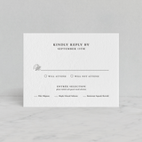 "Notable" - Letterpress RSVP Cards in Soft Black by Olivia Raufman - Front