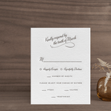 "Just My Type" - Letterpress RSVP Cards in Soft Black by Ann Gardner - Front