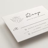 "my dearest" - Letterpress RSVP Cards in Soft Black | Blind Deboss by Qing Ji - Detail