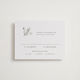 "creme au beurre" - Letterpress RSVP Cards in Moss by chocomocacino - Front